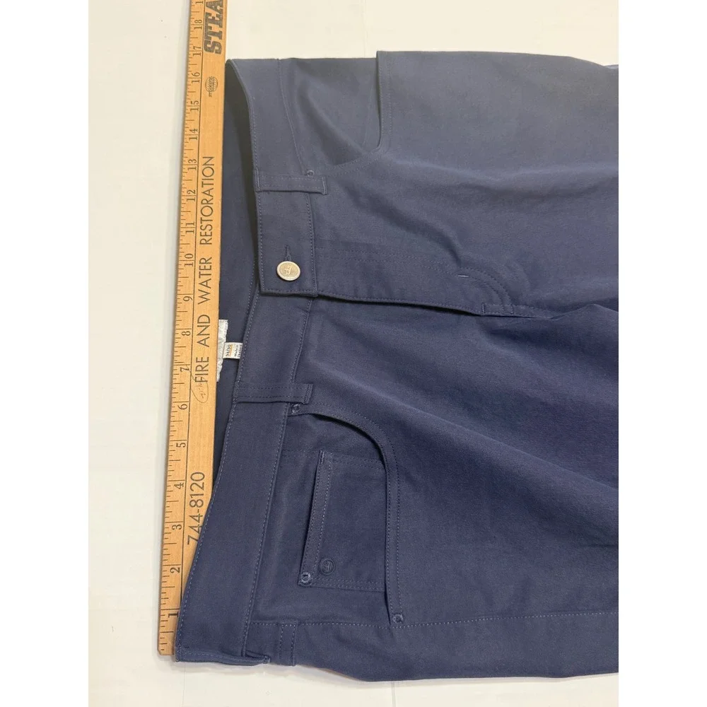 Peter Millar EB66 Performance Pants Mens 34x30 Navy Blue 5-Pocket Golf Trousers